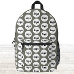 Logo Pattern Promotional Business Sage Green Printed Backpack<br><div class="desc">Add your own logo to this design.  Minimalist and professional.  Great for a promotional product for your employees,  staff,  clients and customers. Ideal for trade shows,  travel,  corporate or sporting events and giveaways. For other versions,  see the collection.</div>