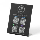 Logo Paypal Venmo CashApp Zelle QR Code Black