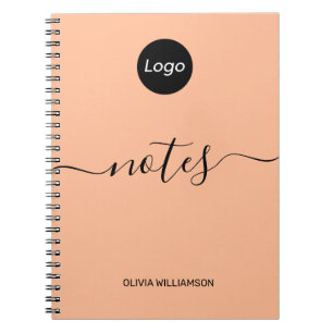 Logo Peach Professional Business Notebook