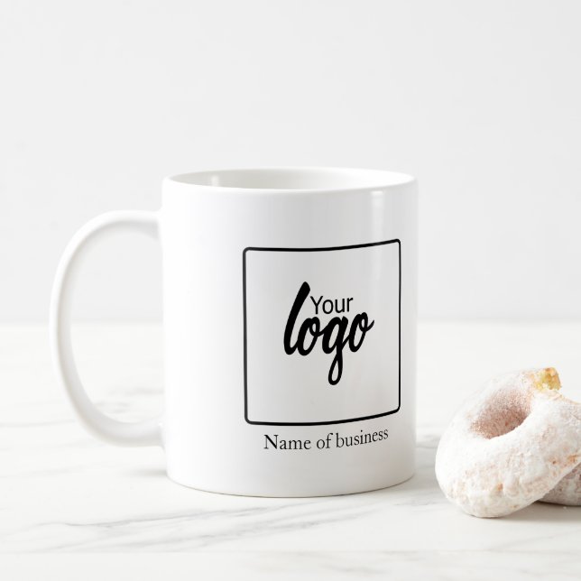 Logo Personalised Business Coffee Mug (With Donut)