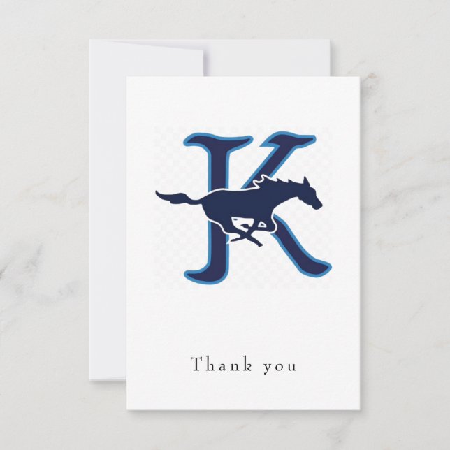 Logo Personalised Name  Thank You Card (Front)