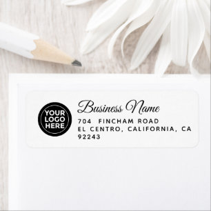 Logo Personalised Professional Elegant Return Address Label