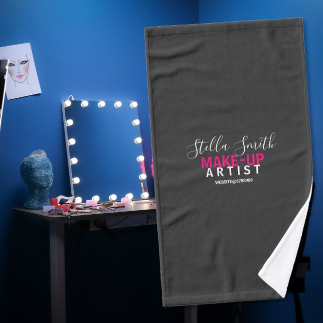 logo Personalized Makeup Artist Standard Hand Towel (Creator Uploaded)
