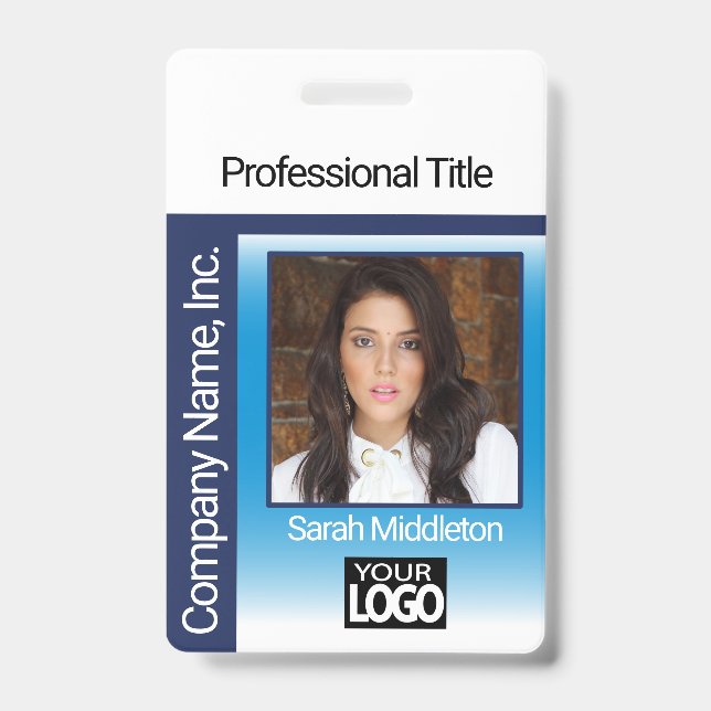 Logo Photo Badge - Blue ID Badge (Front)