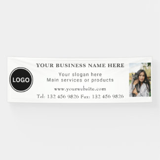 Logo Photo Business Contact Information Editable Banner