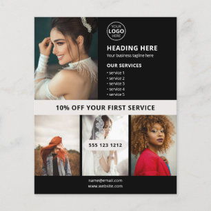 Logo Photo Business Marketing Black Flyer