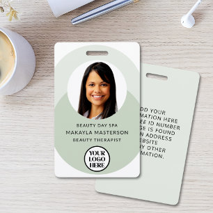 Logo Photo ID Sage Green ID Badge