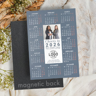 Logo Photo Info Dusty Calendar 2026 Magnetic Card