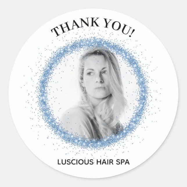 *~* LOGO PHOTO UPLOAD THANK YOU Label Envelop Seal (Front)