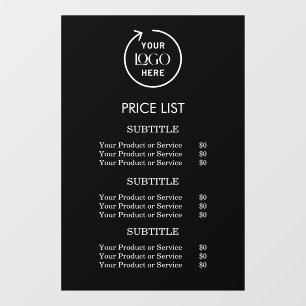 Logo Price List Black Business Modern