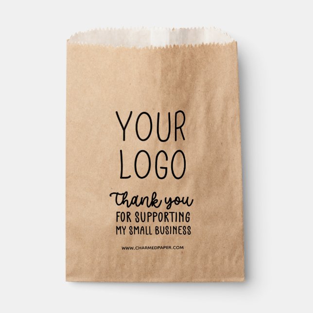Logo Product Packaging Small Business Favour Bag (Front)