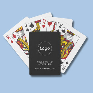Logo professional business black playing cards