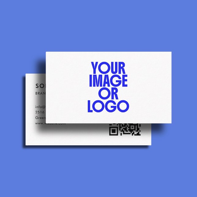 Logo Professional Consultant QR Code Minimal White Business Card (Creator Uploaded)