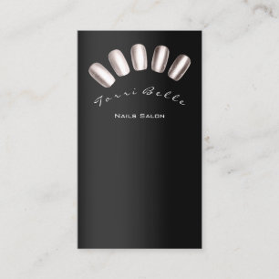 Logo Professional Nails Manicure Pedicure Pearl Business Card