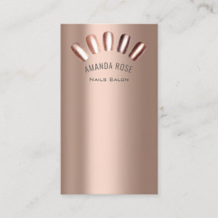 Logo Professional Nails Manicure Pedicure Skinny Business Card