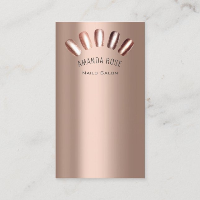 Logo Professional Nails Manicure Pedicure Skinny Business Card (Front)