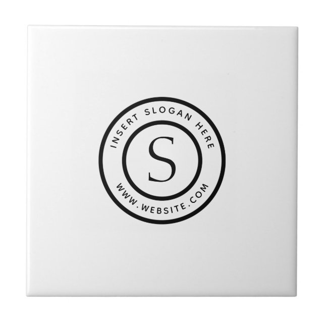 Logo Professional Plain Simple Modern Ceramic Tile (Front)