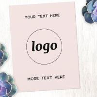 Logo Promotional Business Blush Pink