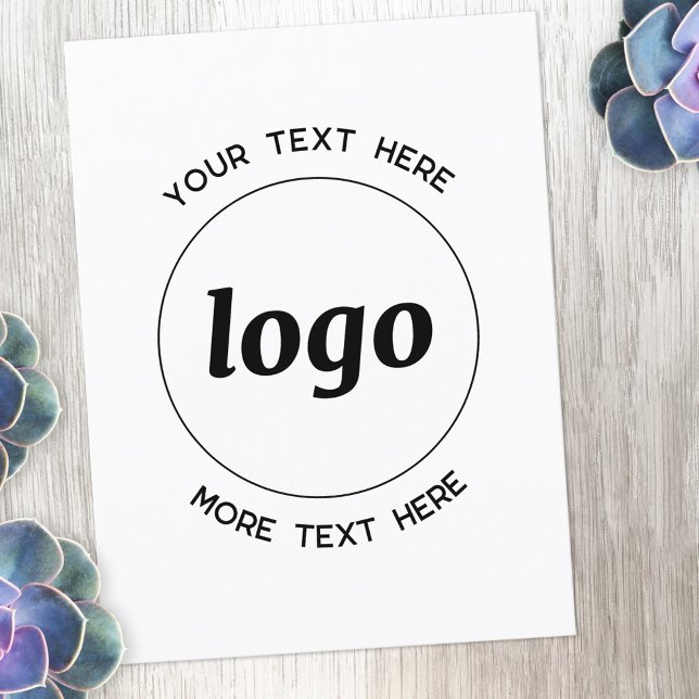 Logo Promotional Business Postcard (Logo with custom text business promotional postcard)