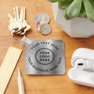 Logo Promotional Silver Key Ring