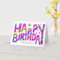 Logo Purple Green Fun Crayon Handwritten Birthday