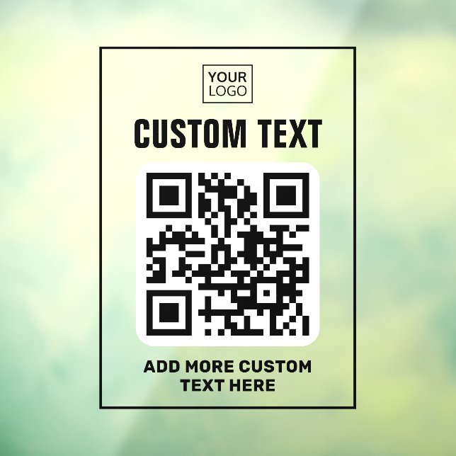 Logo, QR code and custom text black and clear (Sheet 3)