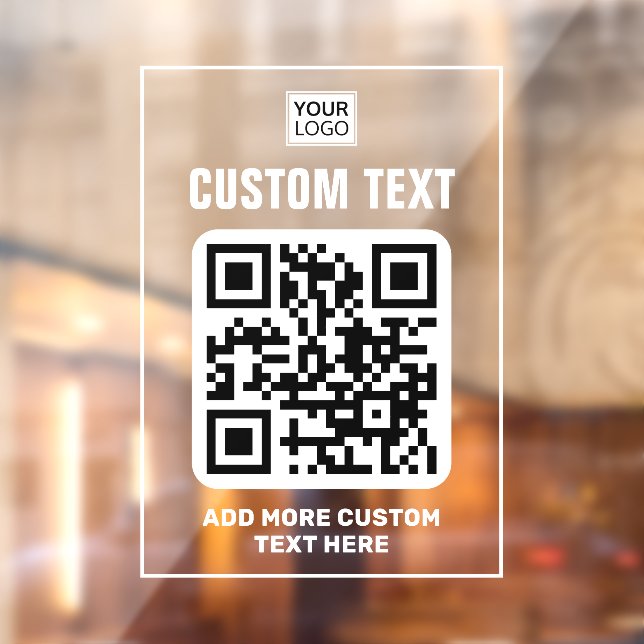 Logo, QR code and custom text white and clear (Sheet 2)