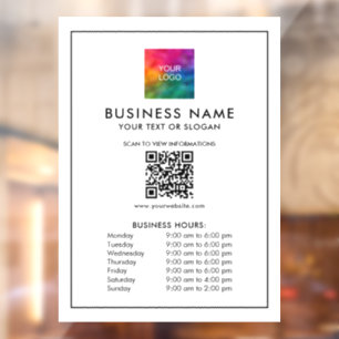 Logo QR Code Business Hours Simple And Minimalist