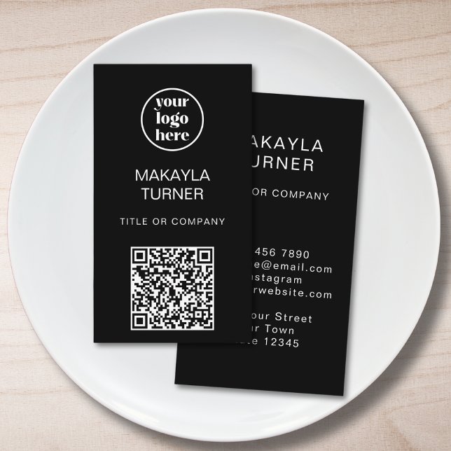 Logo QR Code Business Professional Card (Creator Uploaded)