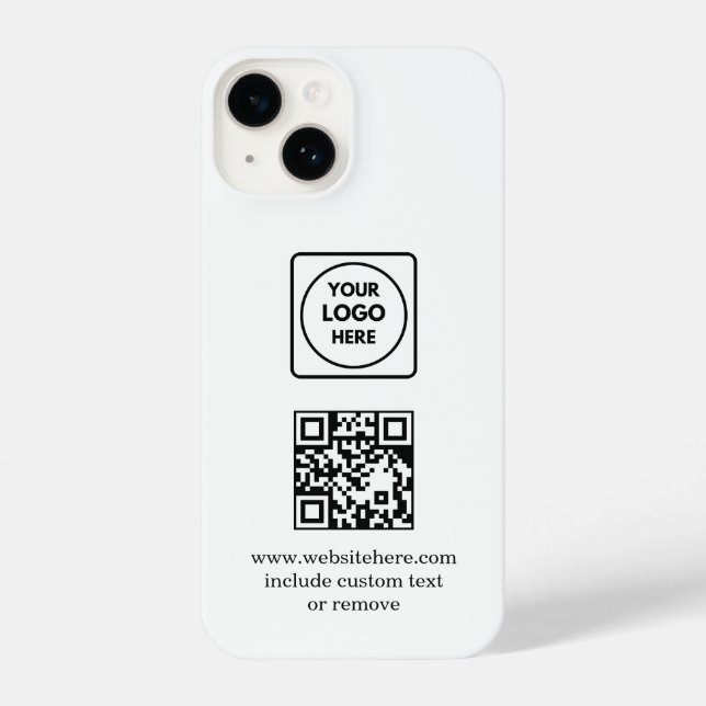 Logo QR Code Business Promo iphone case (Back)