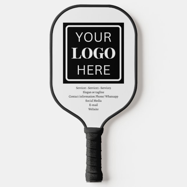 Logo - QR code - Business Promotion Pickleball Paddle (Front)