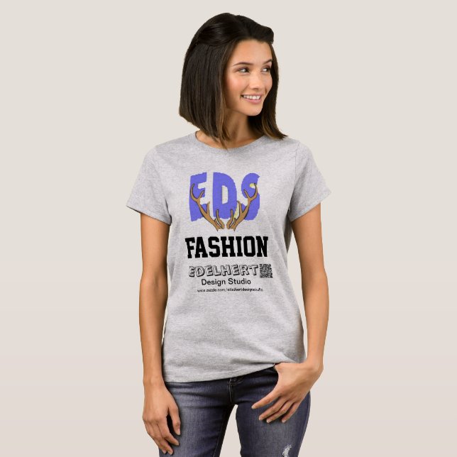 Logo & QR-Code EDS Fashion T-shirt (Front Full)