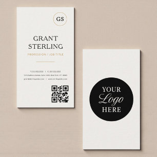 Logo QR Code Elegant Minimalist Professional  Business Card