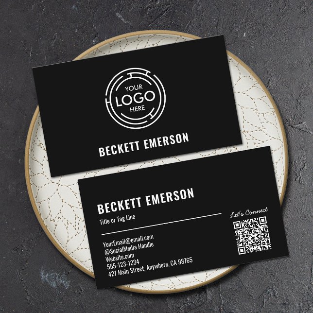 Logo QR Code Modern Business Card (Creator Uploaded)