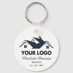  Logo & QR Code Real Estate Promotional Key Ring