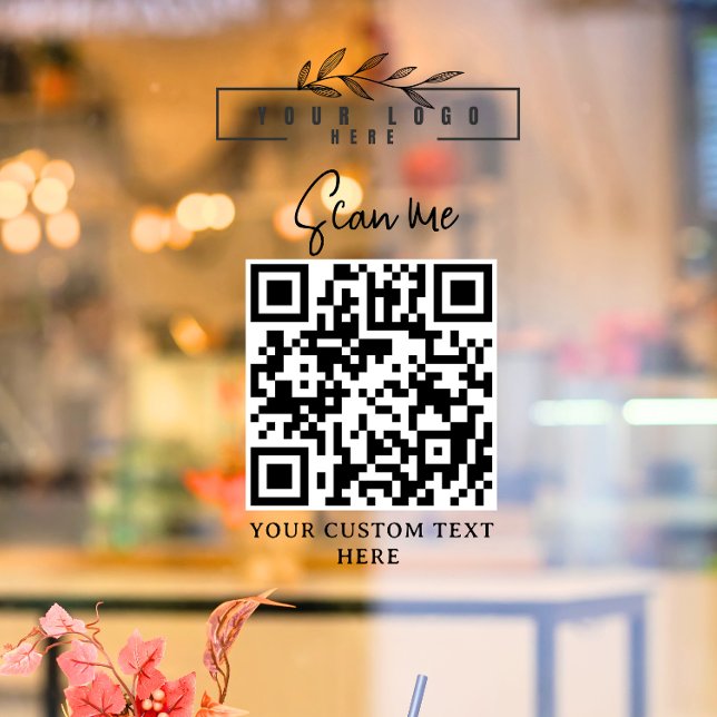 Logo QR CODE Scan me Transparent Window cling (Creator Uploaded)
