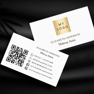 Logo Qr code social media brand colour premium Business Card