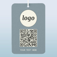 Logo QR Code Text Business Promotional Dusty Blue