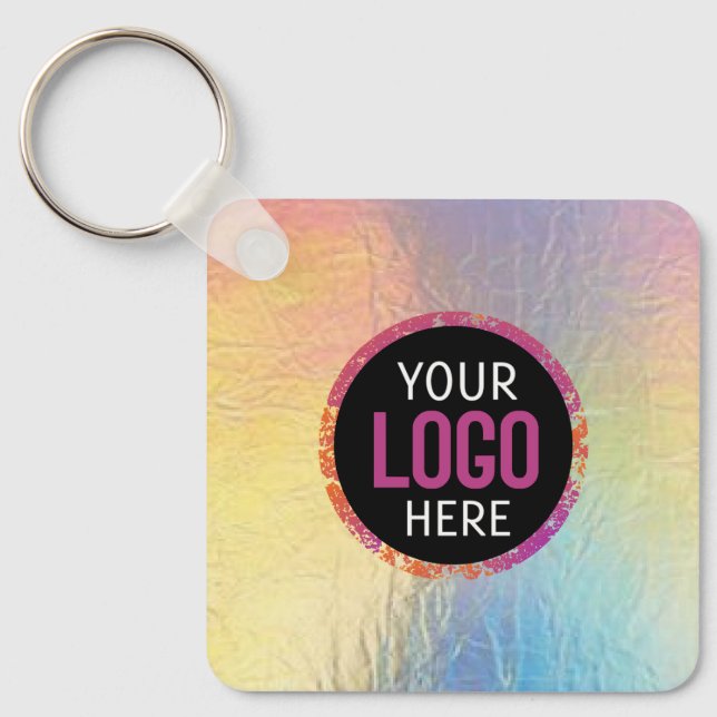 Logo, QR code text  Key Ring (Front)