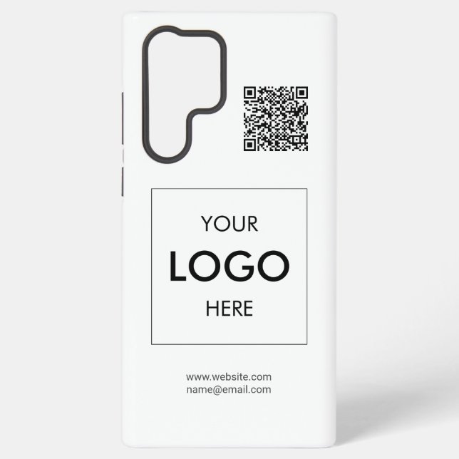Logo QR Code White Professional Samsung Galaxy S22 Ultra Case (Back)