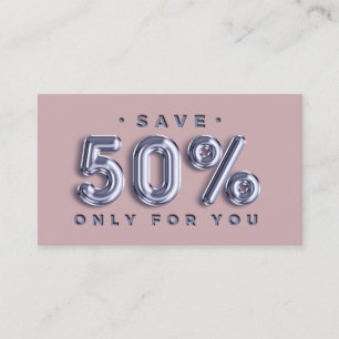 Logo QRCODE 50%OFF Discount Insert Blue Rose