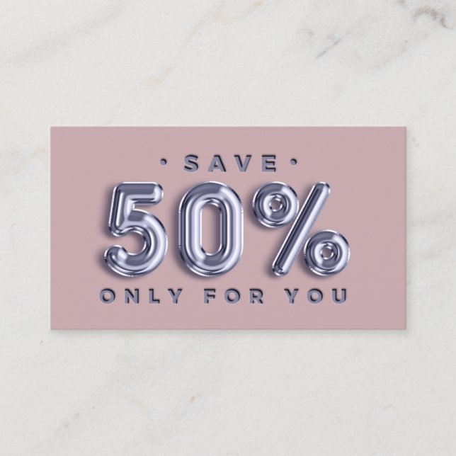 Logo QRCODE 50%OFF Discount Insert Blue Rose (Front)