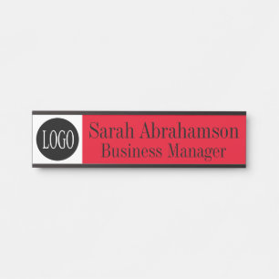 Logo Red Corporate Business Office Door Sign