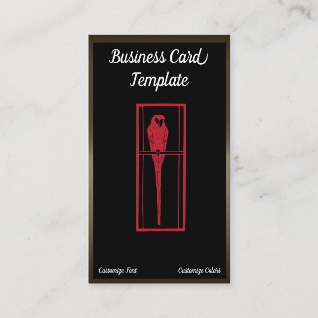 Logo Red Parrot Business Card (Front)