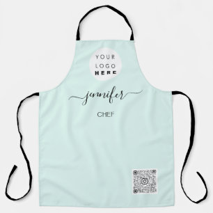 Logo Restaurant Bakery Catering Cake Aqua Apron