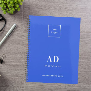 Logo royal blue monogram initials business 2026 planner