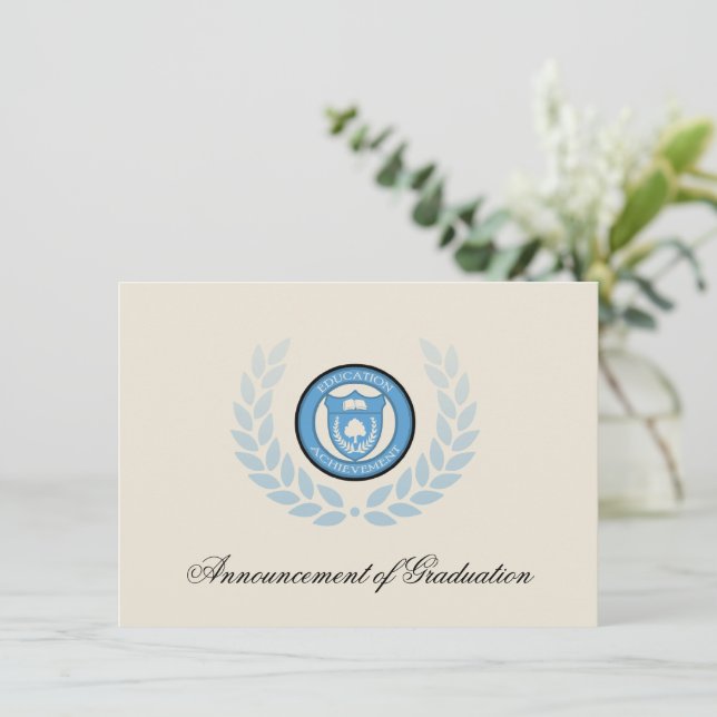 Logo School or College Graduation Announcements (Standing Front)