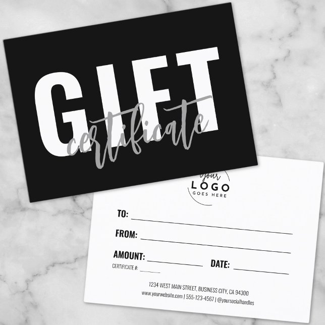 Logo Script Business Gift Certificate Voucher (Logo Script Business Gift Certificate Voucher)