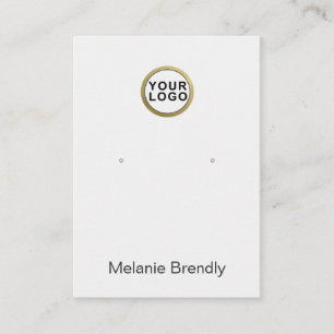 Logo Silver Black Jewellery Earring Display Business Card