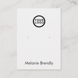 Logo Silver Black Jewellery Earring Display Business Card